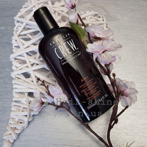 Средство 3-в-1 по уходу за волосами и телом American Crew Classic 3-in-1 Shampoo, Conditioner&Body Wash-250 мл 669316058220 фото