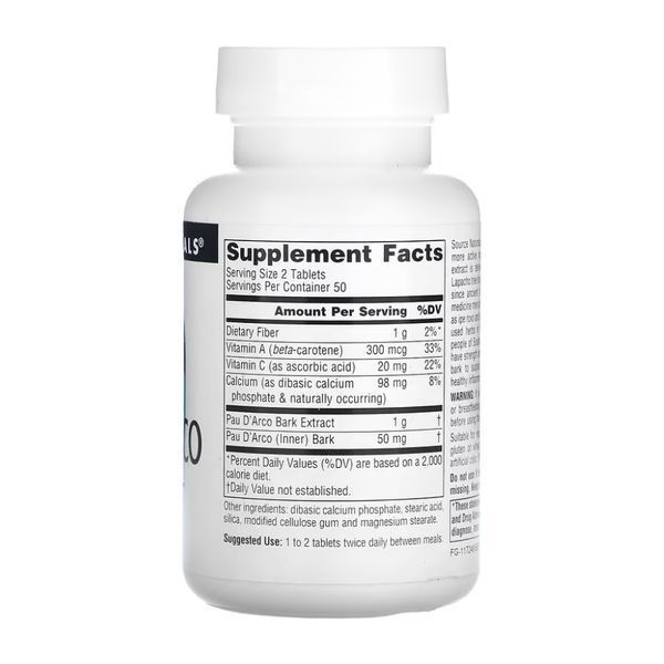 Pau D'Arco Extract 500mg - 100 tabs 2023-10-5284 фото