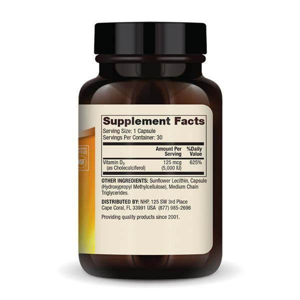 Liposomal Vitamin D3 5000 IU - 30 caps 2023-10-3947 фото
