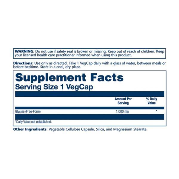 Glycine Free Form 1000mg - 60 vcaps 2023-10-3020 фото