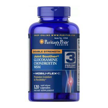 Double Strength Glucosamine, Chondroitin & MSM Joint Soother&reg; - 120 caps 2023-10-4595 фото
