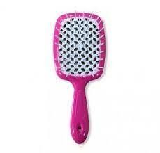 Гребінець для волосся Janeke Superbrush (Малиново-біла) 8006060137467 фото