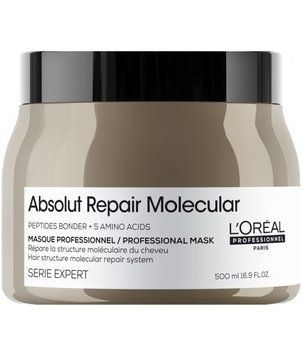 Маска для молекулярного відновлення структури пошкодженого волосся L'Oreal Absolut Repair Molecular Mask 500 мл 3474637217907 фото