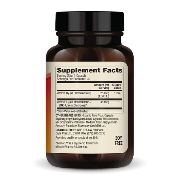 Vitamins D3 & K2 Low Dose - 30 caps 2023-10-3951 фото