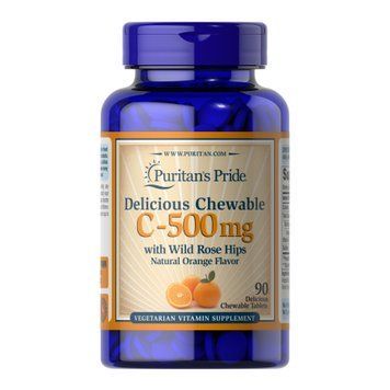 Vitamin C 500mg With Rose Hips - 90 chewables 2023-10-4041 фото