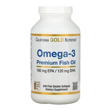Omega-3 Premium Fish Oil 180mg - 240 softgels 2022-09-0725 фото