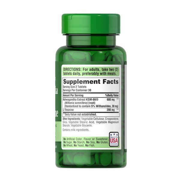 Ashwagandha KSM-66&reg; & L-Theanine - 60 tabs 2023-10-4585 фото
