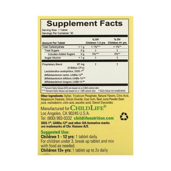 ChildBiotics Immune + Digestive Support - 30 Chewable tabs Natural Berry (До 11.25) 2023-10-5702 фото