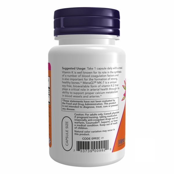 Vitamin K-2 (MK7) 100 mcg - 60 vcaps 2022-10-0461 фото