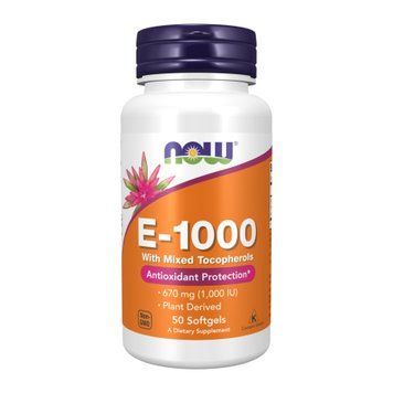Vitamin E-1000 Mixed Tocopherols - 50 softgels 2023-10-3786 фото