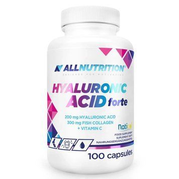 ALLNUTRITION Hyaluronic Acid Forte, гидролизат рыбьего коллагена, гиалуроновая кислота и витамин C, 100 капсул 5902837754871 фото