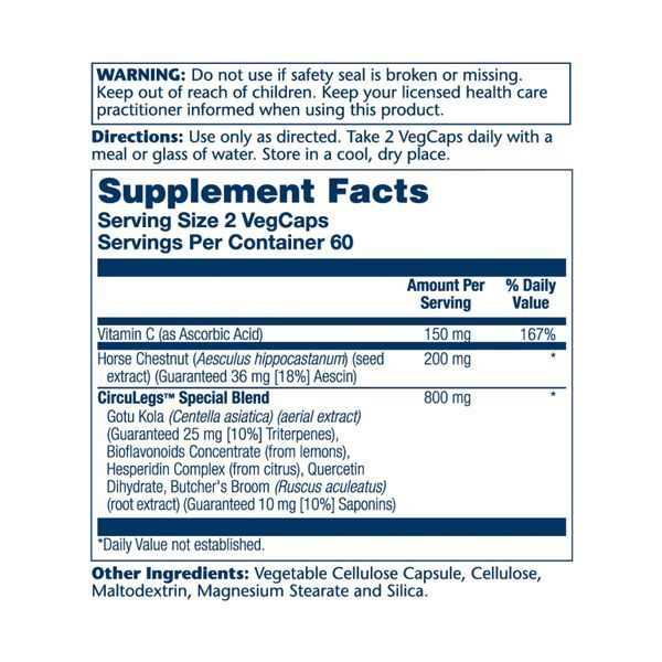 CircuLegs Circulation Support 200mg - 120 vcaps 2023-10-2412 фото
