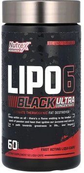 Жироспалювач Nutrex Lipo-6 Black Ultra Concentrate, 60 капсул 853237000714 фото