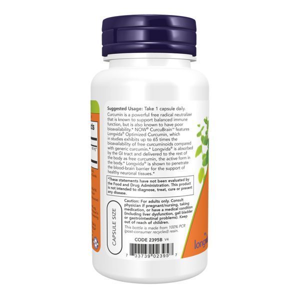 CurcuBrain&trade; 400mg - 50 vcaps 2023-10-4545 фото