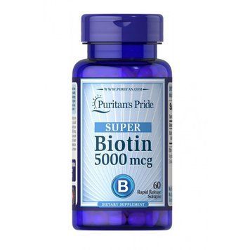 Biotin 5000 mcg - 60 caps 100-56-9081259-20 фото
