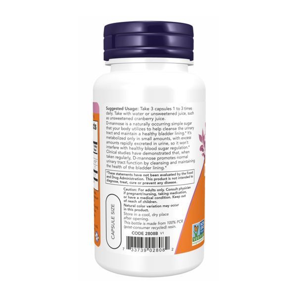 D-Mannose 500 mg - 120 Caps 100-58-8831431-20 фото