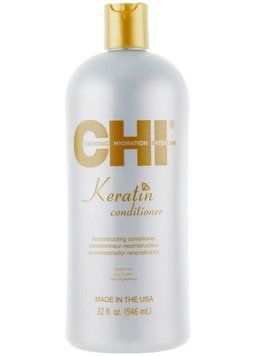 Відновлюючий кератиновий кондиціонер для волосся CHI Keratin Conditioner 946 мл 633911731796 фото