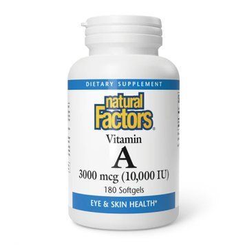 Vitamin A 3000mcg 10000IU - 180 softgels 2023-10-3805 фото