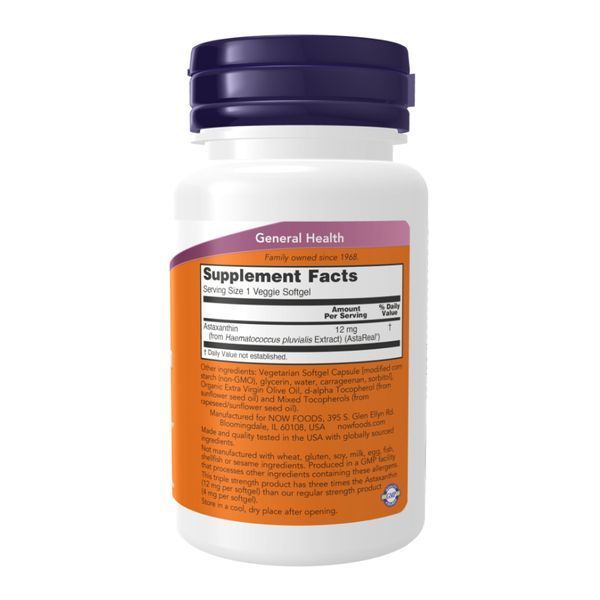 Astaxanthin 12 mg Triple Strength - 60 softgels 2023-10-4599 фото