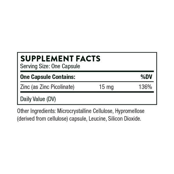 Zinc Picolinate 15 mg - 60 caps 2023-10-3062 фото