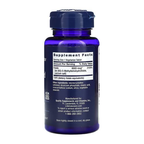 High Potency Optimized Folate 8500 mcg DFE - 30 tabs 2023-10-5135 фото