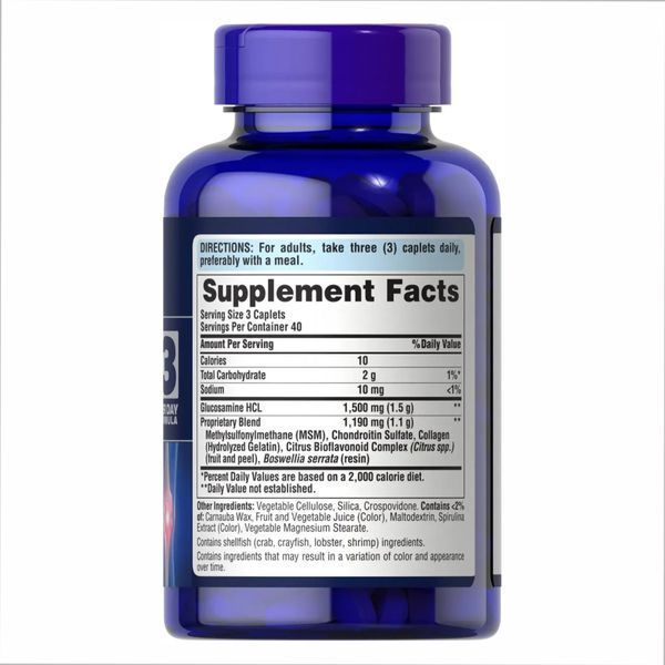 Glucosamine Chondroitin MSM Double Strength - 120 caps 100-28-7565145-20 фото