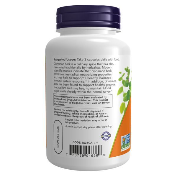 Cinnamon Bark 600mg - 120 vcaps 2022-10-2639 фото