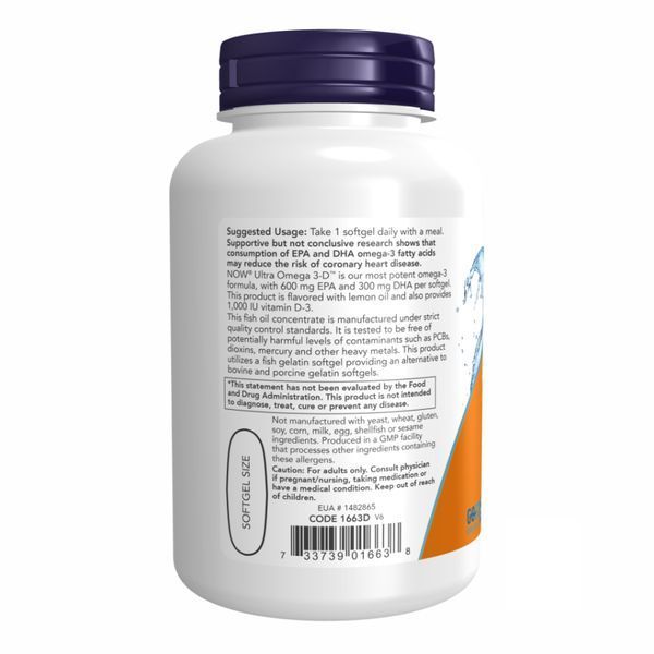 Ultra Omega 3-D Softgels - 90 softgels 2022-10-0058 фото